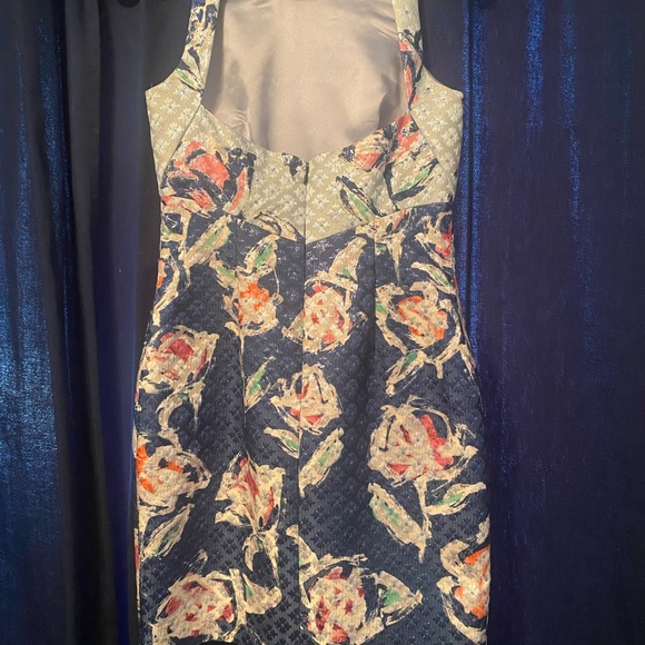 Phoebe multicolor jacquard fabric mini cocktail dress - Picture 2 of 5